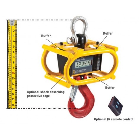 RON3025 - Crane scale with 1"/25mm Display - 0.5, ...,  12.5 Tonnes