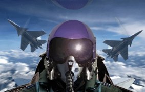 Avion de chasse en vol